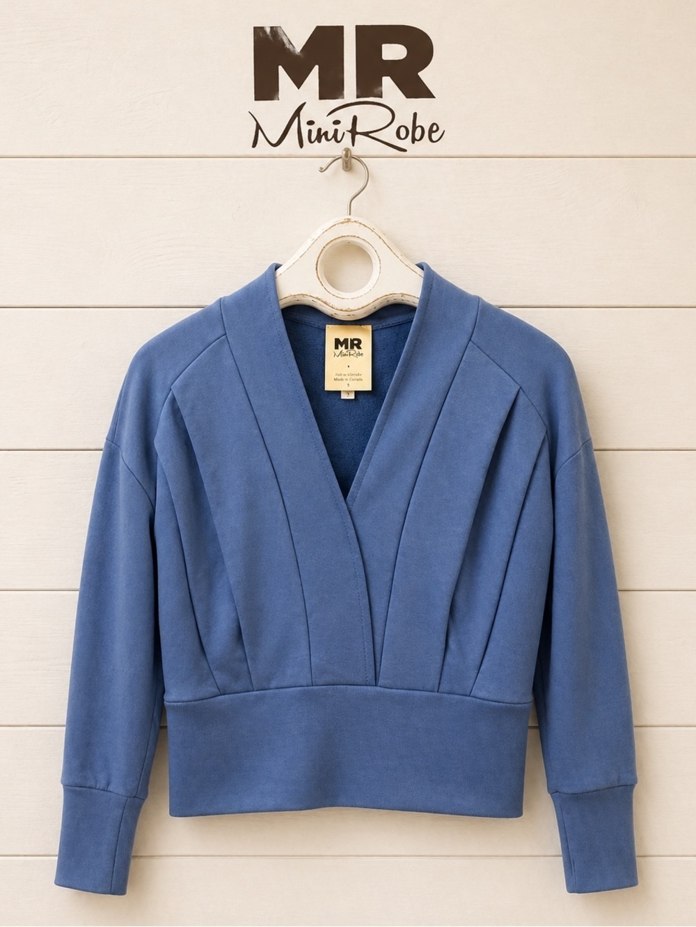 MINI ROBE – Blue Loungewear Top (Size S, NWOT)
